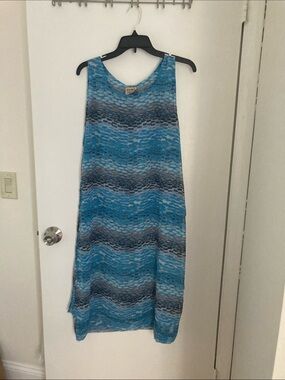 Magic Blue Wave-Print Women's Swim Coverup